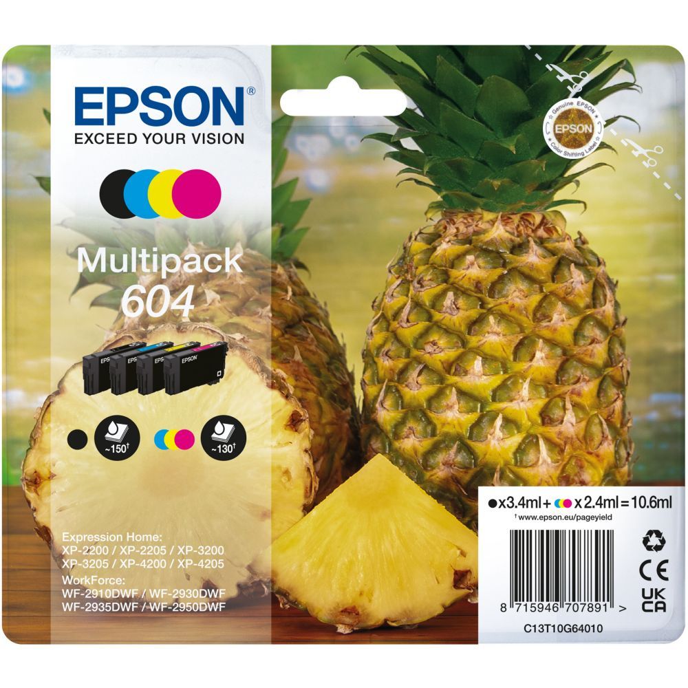 Cartouche D'encre jaunecyan Pack 604 Ananas Epson - vue 7