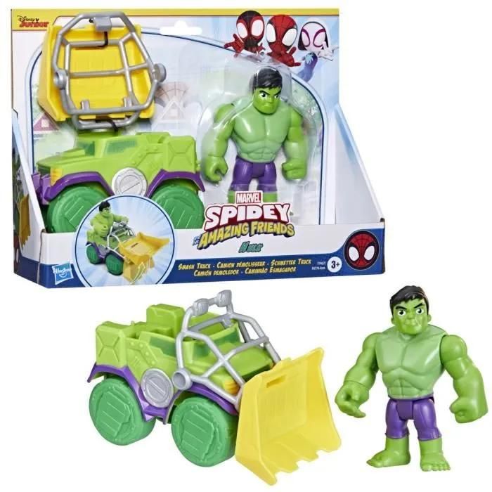 Spidey Coffret Camion démolisseur Hulk véhicule avec figurine de 10 cm jouets dès Spidey et ses Amis Extraordinaires - vue 2