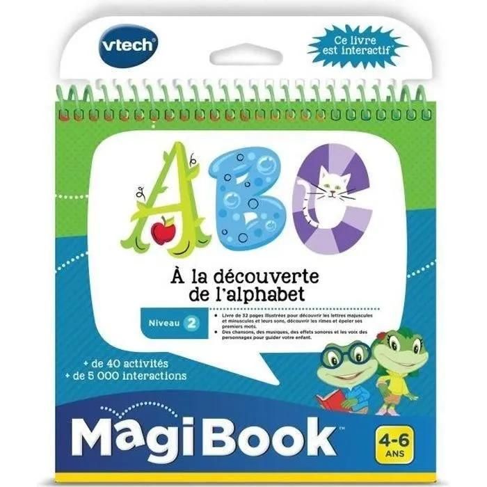 VTech MagiBook Livre Éducatif Enfant Niveau 2 À la Découverte de 'Alphabet Pages Illustrées et Interactives Cadeau Fille et Garçon de à Contenu en Français - vue 5