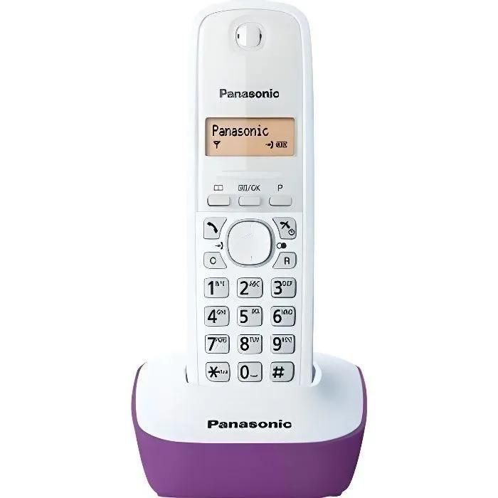 Panasonic KX-TG1611FRF - Téléphone sans fil avec ID d'appelant - DECT\\GAP - violet