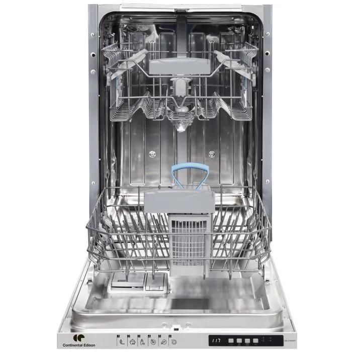 Lave vaisselle encastrable CONTINENTAL EDISON CELV1045FI 10 couverts Largeur44 8cm Classe D 45 dB - vue 2