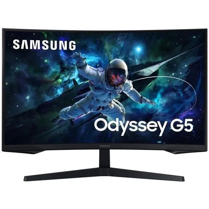 Samsung Odyssey G5 S32CG552EU - G55C Series - écran LED - jeux - incurvé - 32 - 2560 x 1440 QHD @ 165 Hz - VA - 300 cd/m² - 2500:1 - HDR10 - 1 ms - HDMI, DisplayPort - noir