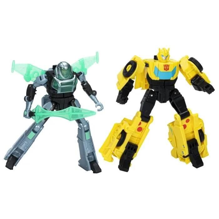 Transformers EarthSpark Cyber Combiner figurines Bumblebee et Mo Malto - vue 4