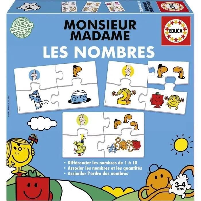 Jeu d'apprentissage EDUCA Monsieur Madame Les Nombres