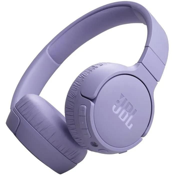 JBL TUNE 670NC - Écouteurs avec micro - sur l'oreille - Bluetooth - sans fil, filaire - Suppresseur de bruit actif - jack 3,5mm - violet