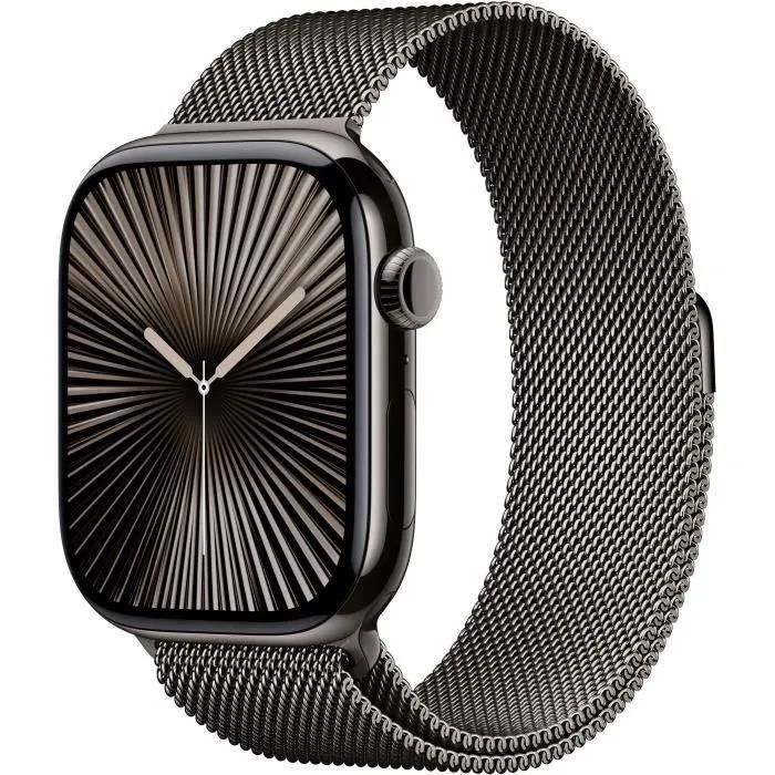 Apple Watch Series 10 GPS + Cellular - Boîtier Titane 46 mm Finition Ardoise - Taille S/M