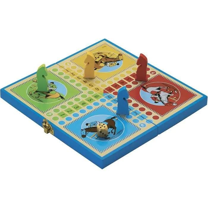 Jeujura Coffret Pliant Petits Chevaux 'arbre à Jouer Jeu de Société Âge Minimum :
