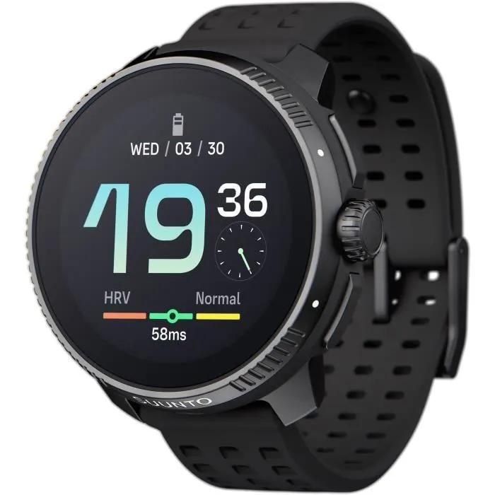 Suunto Race - Polyamide renforcé de fibres de verre - montre de sport avec bracelet - silicone - taille du poignet : 125-175 mm - affichage 1.43 - Bluetooth - 83 g - tout noir