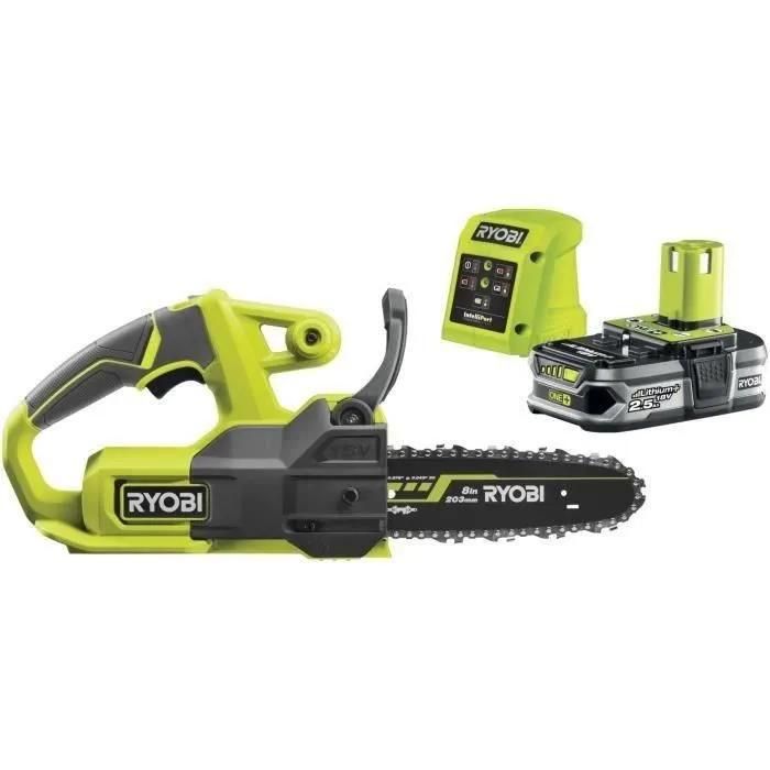 Tronçonneuse RYOBI 18V One+ - Batterie 2.5Ah - Chargeur - RY18CS20A-125