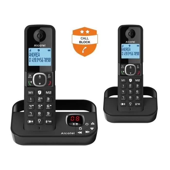 Téléphone Fixe Sans Fil Avec Répondeur Duo F860 Voice Alcatel Le Téléphone Fixe - vue 10