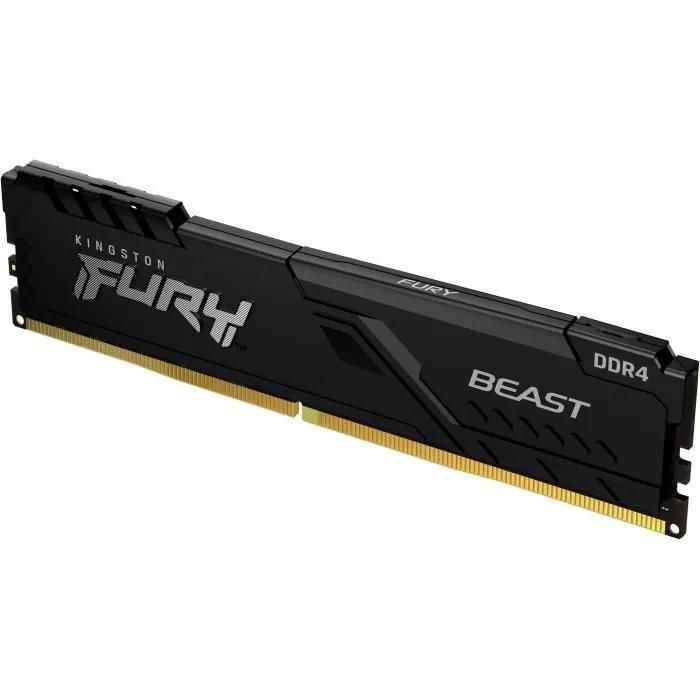 Kingston FURY Beast - DDR4 - module - 8 Go - DIMM 288 broches - 3200 MHz / PC4-25600 - CL16 - 1.35 V - mémoire sans tampon - non ECC - noir