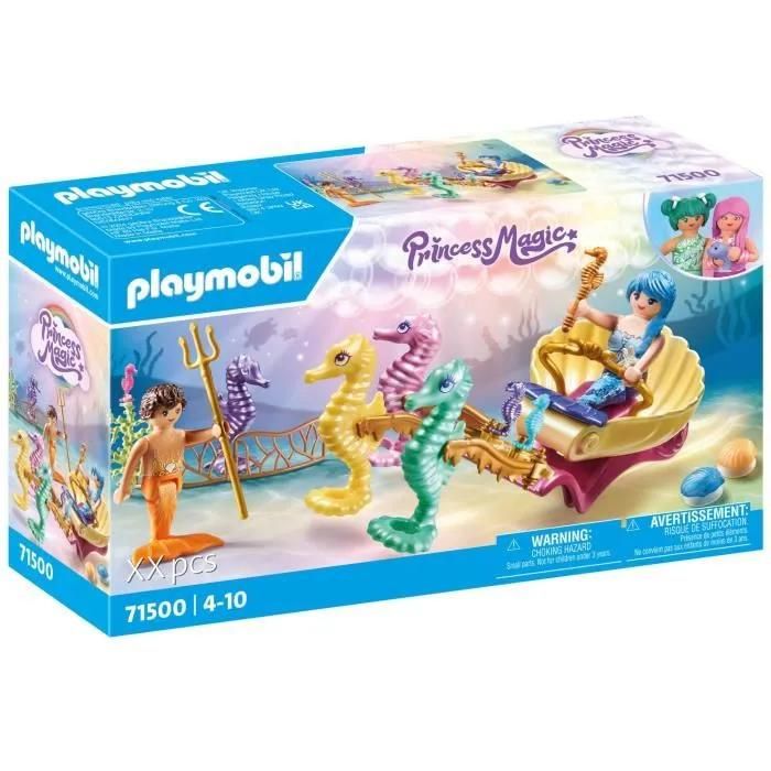 Playmobil Princess Magic 71500 - Calèche Avec Sirènes Et Hippocampes