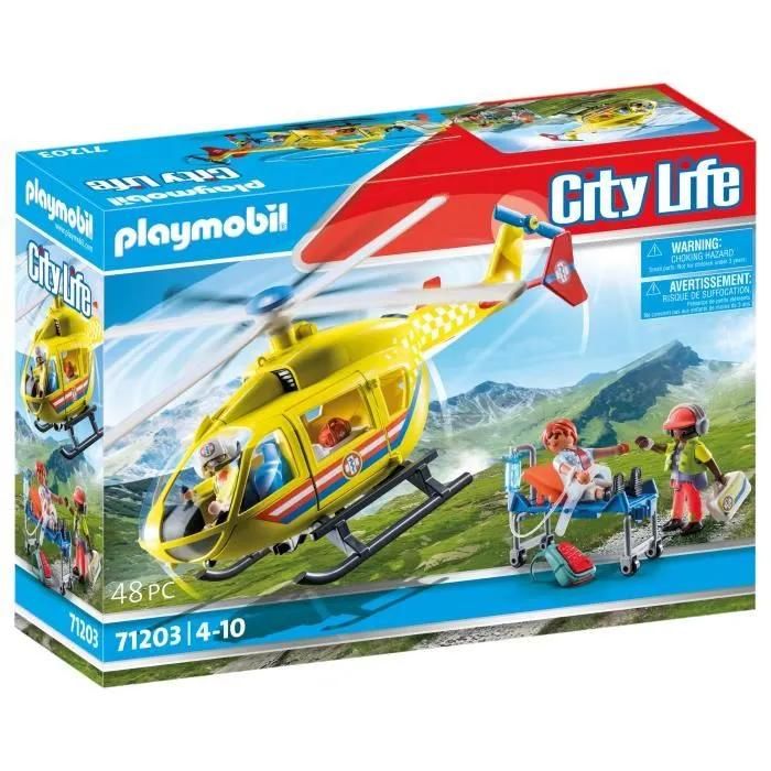 Playmobil City Life 71203 - Hélicoptère De Secours