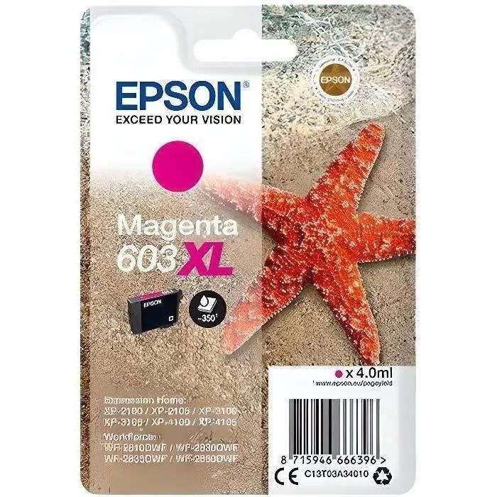 Epson 603XL - 4 ml - XL - magenta - original - blister - cartouche d'encre - pour Expression Home XP-2150, 2155, 3150, 3155, 4150, 4155; WorkForce WF-2820, 2840, 2845, 2870