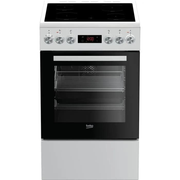 BEKO cuisinière vitrocéramique 50 cm 4 foyers FSE57302GWC - vue 3