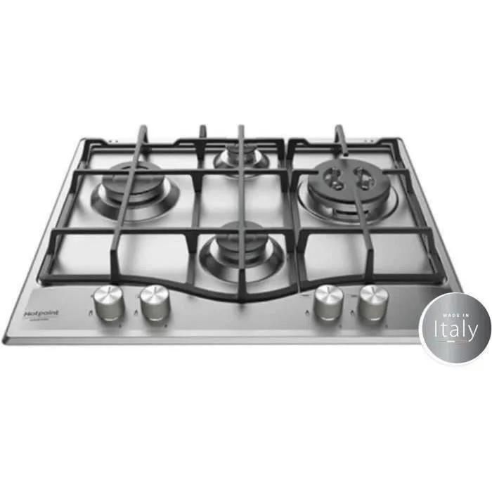 Plaque de cuisson Gaz HOTPOINT 4 foyers 60 x P51 cm PNN 641 IX