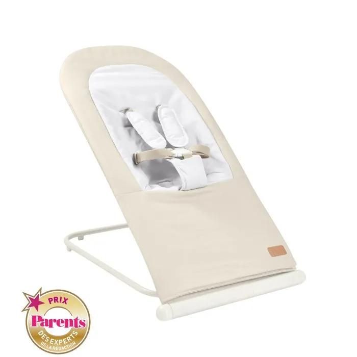 BÉABA Transat Pliable 3 inclinaisons en 1 Bouton Ultra Compact et Fin Eazy Relax Lichen