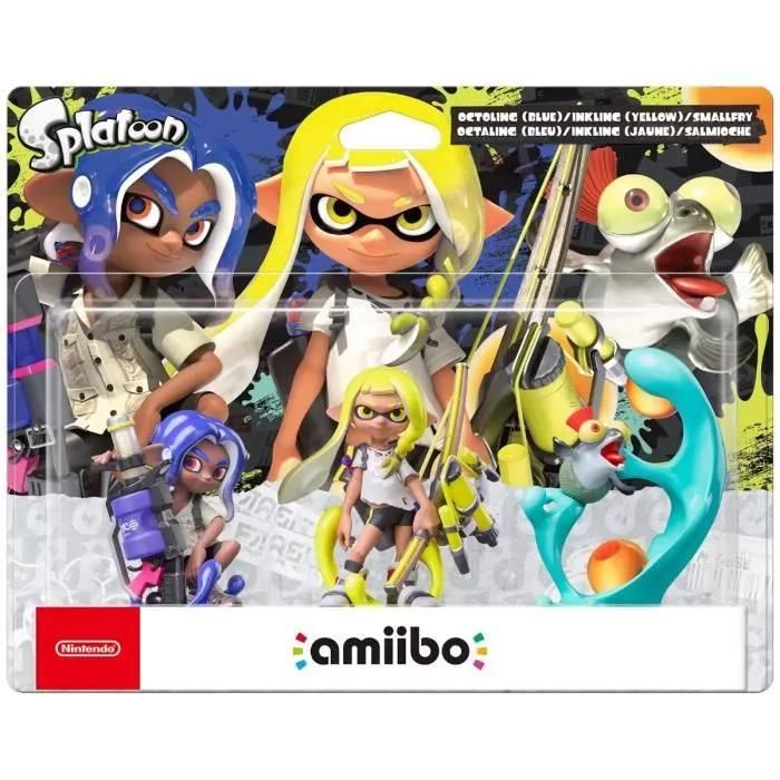 Figurine Amiibo Splatoon Octaling + Inkling + Salmioch Nintendo - vue 7