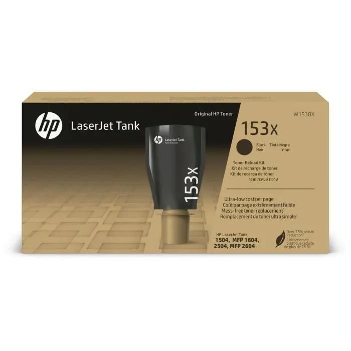 HP 153X - Haute capacité - noir - original - LaserJet - cartouche de toner (W1530X) - pour LaserJet Tank MFP 1602w, MFP 1604w, MFP 2602dn, MFP 2604sdw, MFP 2606dn, MFP 2606sdw