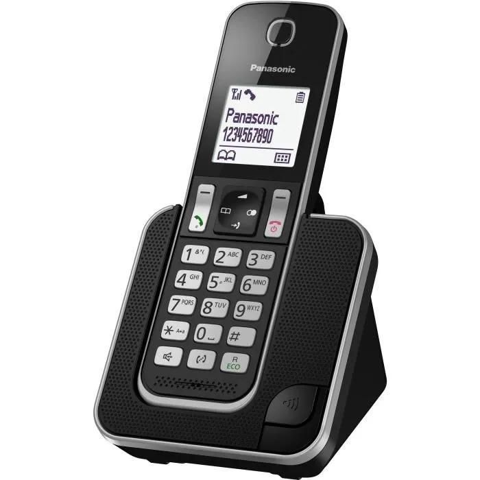 Téléphone fixe Panasonic Solo sans répondeur KX TGD310FRB - vue 2