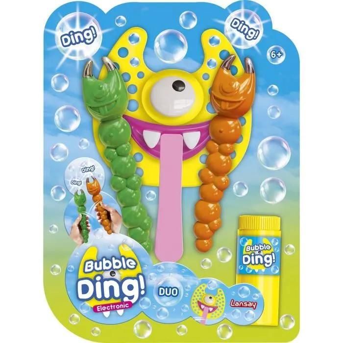 Jeu bulles de savon LANSAY 25640 Bulles Party Bubble Ding Duo Electronic