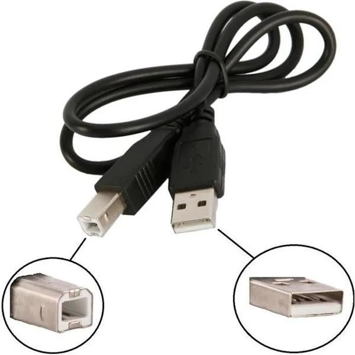 Câble USB - Canon - Pixma MG2950 MG6851 ip2850 MG5750 MG5650 Pixma MG6650 iP7250 - Noir - 25 cm