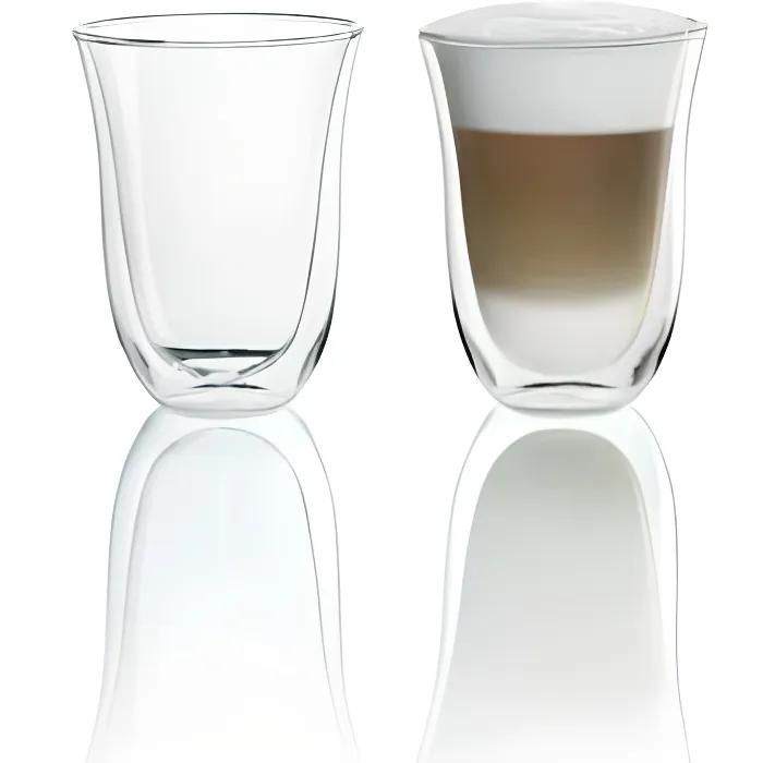 Lot de 2 tasses Latte Macchiato DELONGHI Contenance 33 cl Double parois - vue 2