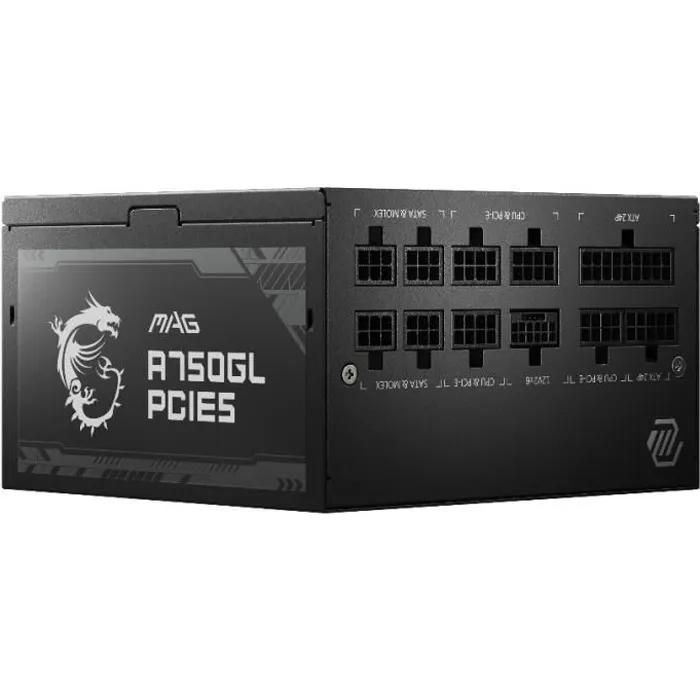 MSI MAG A750GL PCIE5 - Alimentation électrique (interne) - ATX12V 3.0/ EPS12V - 80 PLUS Gold - CA 100-240 V - 750 Watt - PFC active MSI MAG A750GL PCIE5 - Alimentation électrique (interne) - ATX12V 3.0/ EPS12V - 80 PLUS Gold - CA 100-240 V - 750 Watt - PFC active