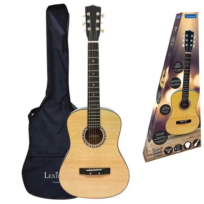 Guitare Acoustique en bois 91 cm avec housse de transport