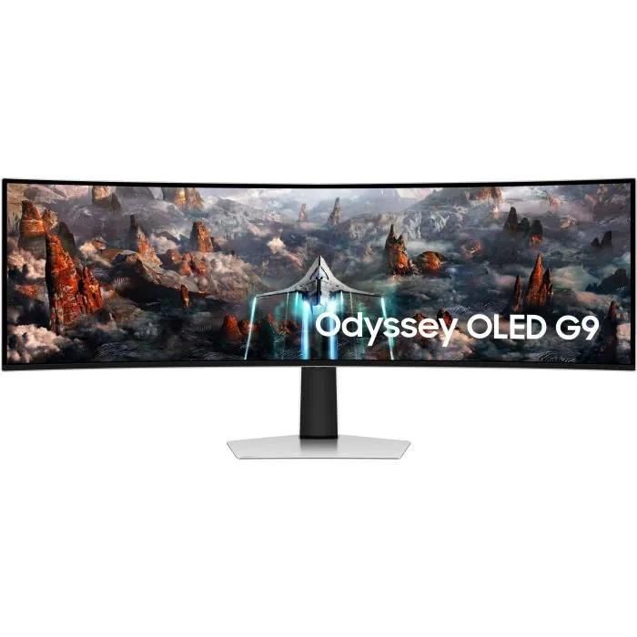 Samsung Odyssey OLED G9 S49CG934SU - Ecran gaming OLED incurvé  49 - 5120 x 1440 Dual Quad HD @ 240 Hz - 250 cd/m² - 1000000:1 - DisplayHDR 400 True Black - 0.03 ms