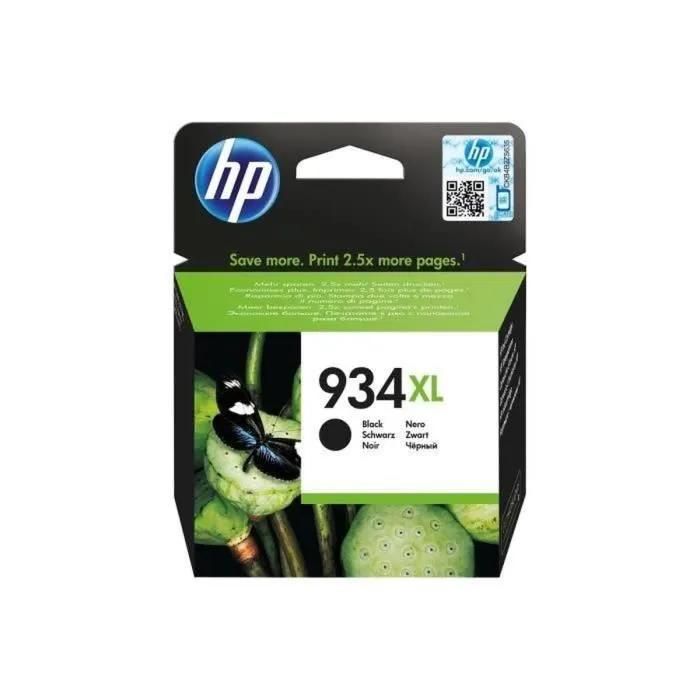HP 934XL - 25.5 ml - à rendement élevé - noir - original - cartouche d'encre - pour Officejet 6812, 6815, 6820; Officejet Pro 6230, 6230 ePrinter, 6830, 6835