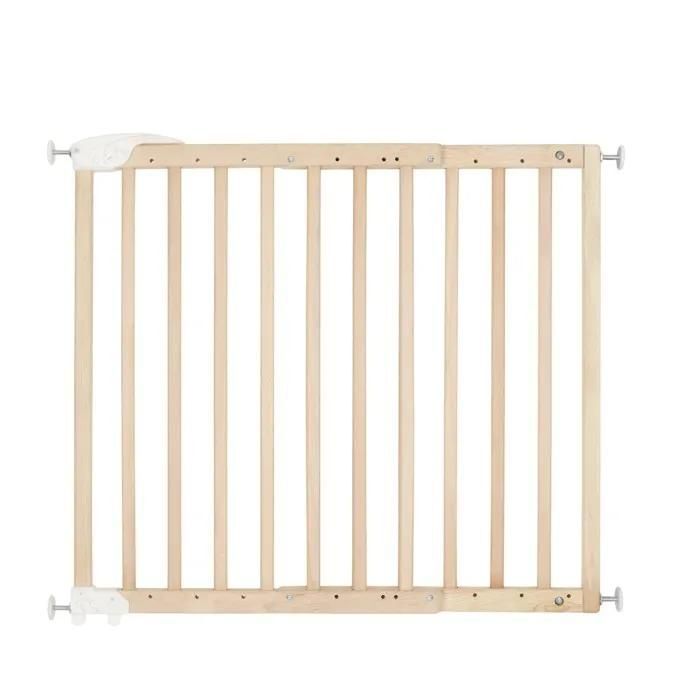 Badabulle Barrière de Sécurité Deco Pop Barrière Extensible pour Ouverture de 63 à 106cm Fixation Vis Bois Naturel - vue 2