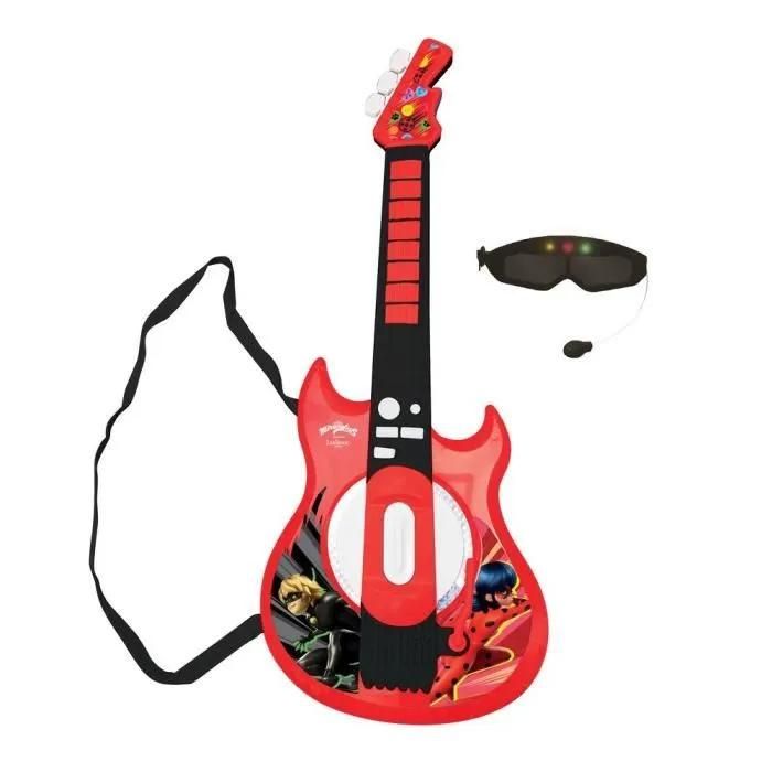 Guitare électronique lumineuse avec lunettes équipées d'un micro Ladybug