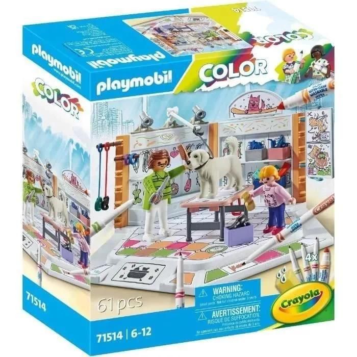 Playmobil Color 71514 - Salon De Toilettage Pour Chiens