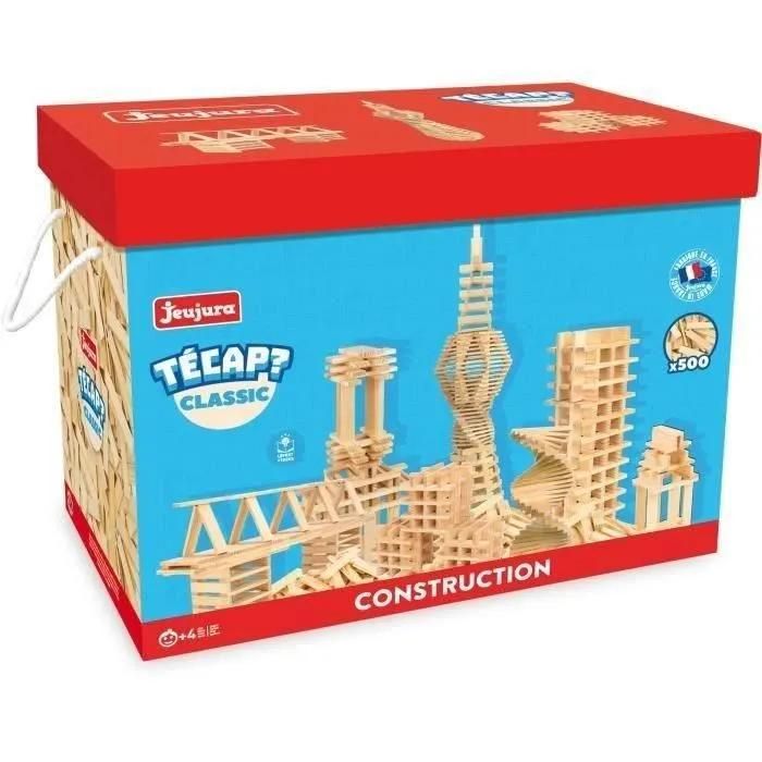 JEUJURA Tecap Classic 500 planchettes en bois jeu de construction