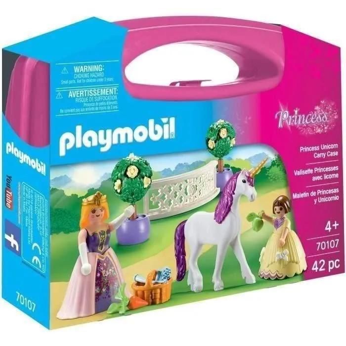 Valisette Princesses Avec Licorne 70107 Playmobil La Boîte