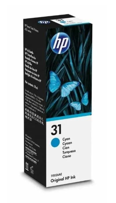 HP 31 - 70 ml - cyan - original - recharge d'encre - pour Smart Tank 5105, 67X, 70XX, 73XX, 750, 76XX; Smart Tank Plus 55X, 570, 655