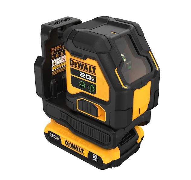 Laser croix compact DEWALT XR 18V faisceaux verts 1 batteries 2.0 Ah DCLE34021D1 QW