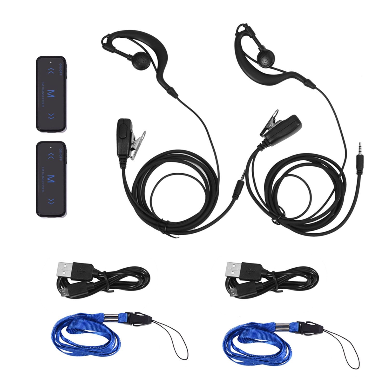 Mini talkie-walkie 400480MHz, 2 pi&egrave;ces, &eacute;metteur-r&eacute;cepteur Radio bidirectionnel, &eacute;couteur, casque aliment&eacute; par USB