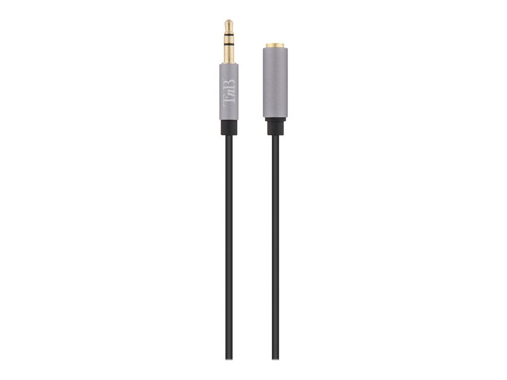 T'nB - Rallonge de câble audio - jack mini mâle pour jack mini femelle - 1 m - noir