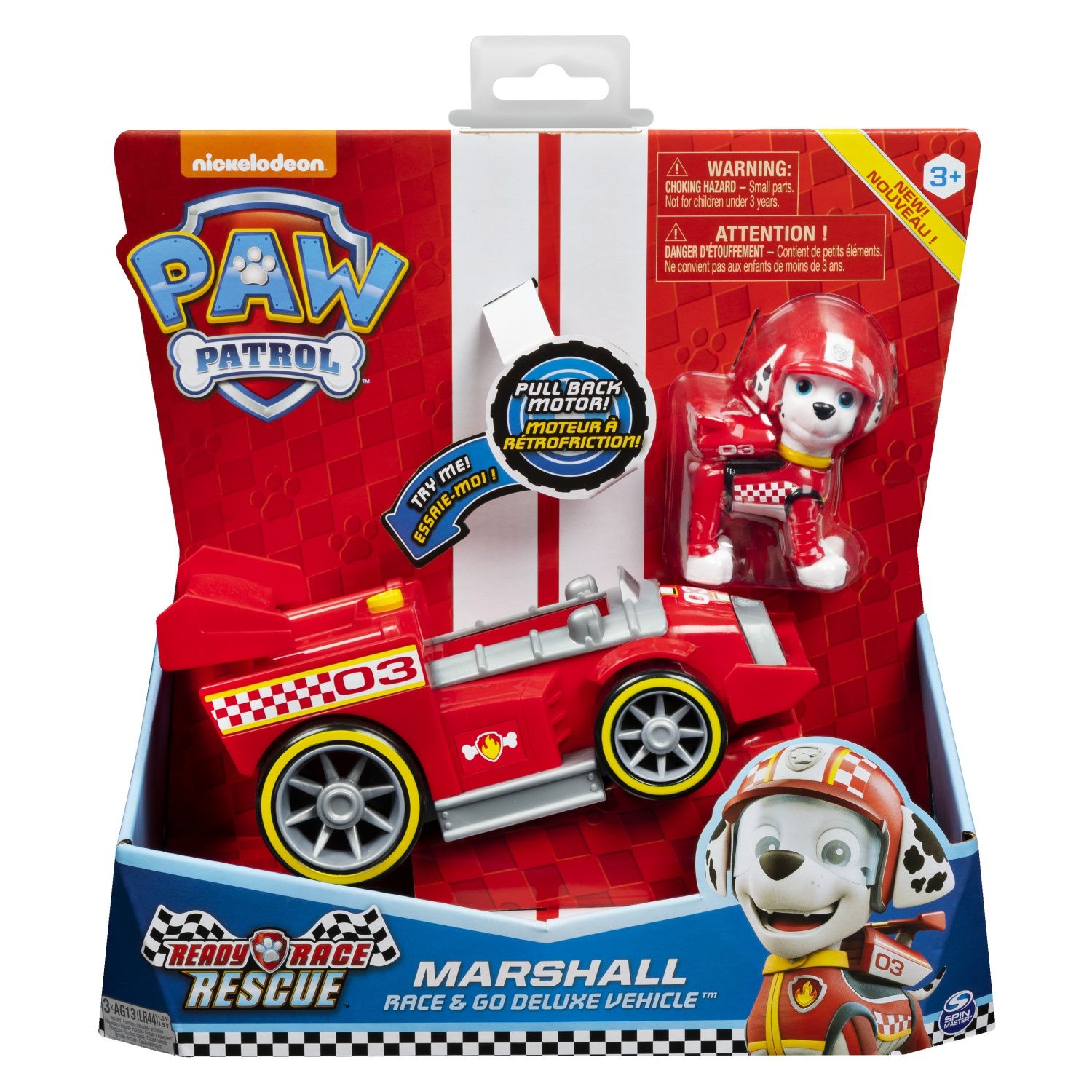 La Pat' Patrouille Vehicule + Figurine Marcus Ready Race Rescue Paw Patrol Solid