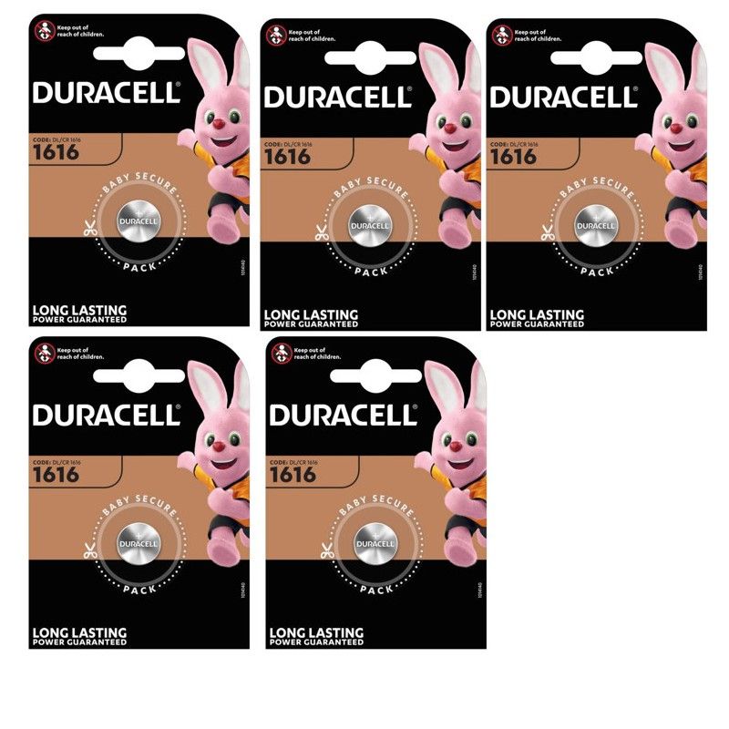 5 piles Duracell CR1616