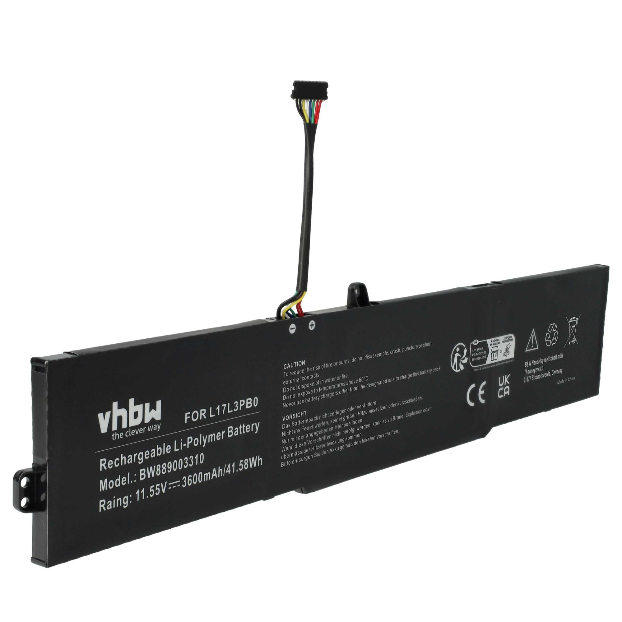 vhbw Batterie compatible avec Lenovo 300e ChromeBook 81H0, 300e ChromeBook 2nd Gen MTK(81QC) ordinateur portable (3600mAh, 11,55V, Li-polymère)