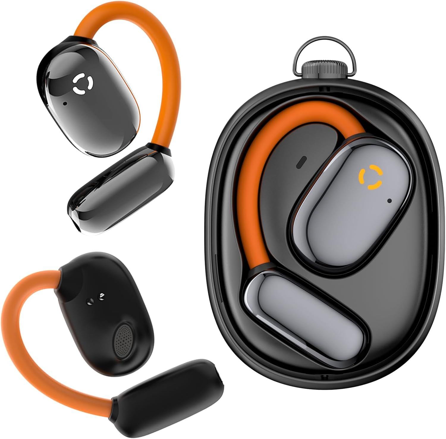 Ecouteurs Sans Fil Open Earbuds Avec Son Amélioré, Ajustement Sécurisé, Design Léger, Étanchéité Ipx4, Micros Dnc, Bluetooth 5.4, Basses Puissantes, Casque Sport Idéaux Pour La Course À Pied, La Gym