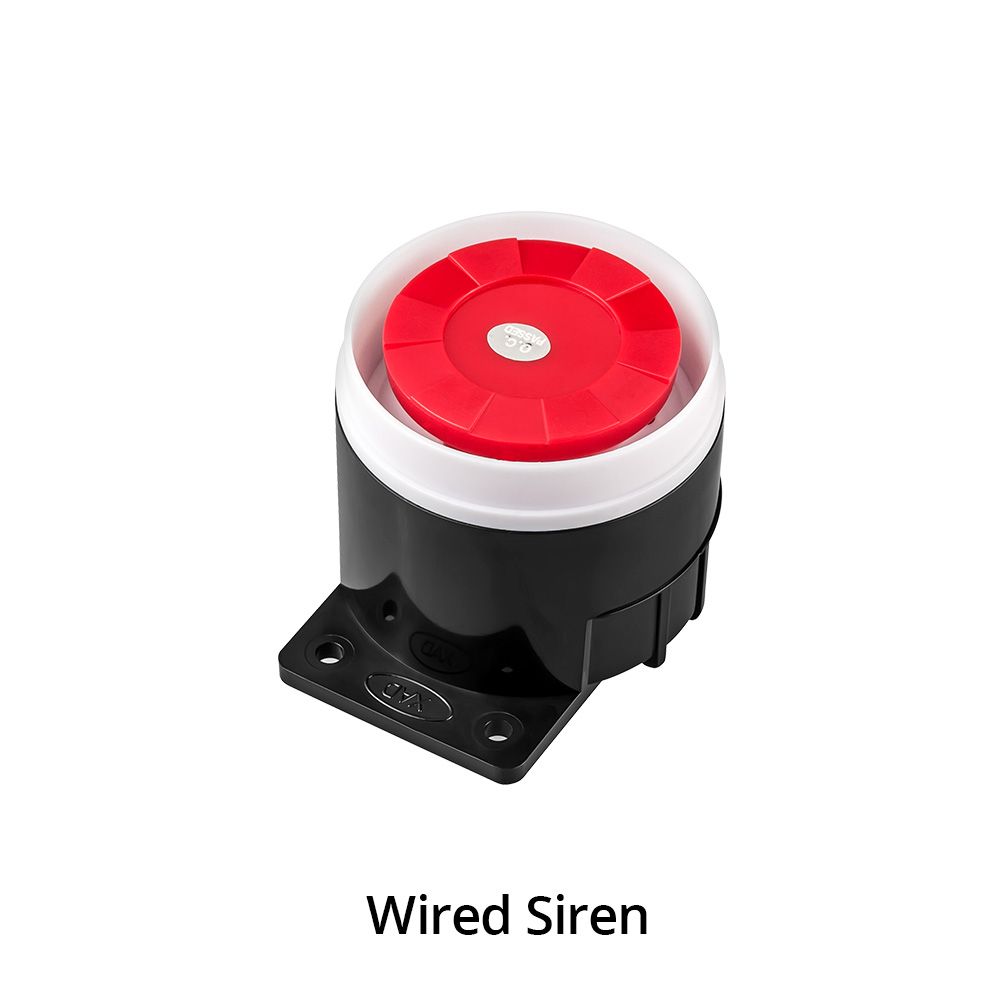 Fuers W210 DIY système d'alarme intelligent Tuya WIFI alarme anti-cambriolage maison intelligente GSM système d'alarme écran couleur LCD capteur de mouvement de sécurité - Type Wired Siren