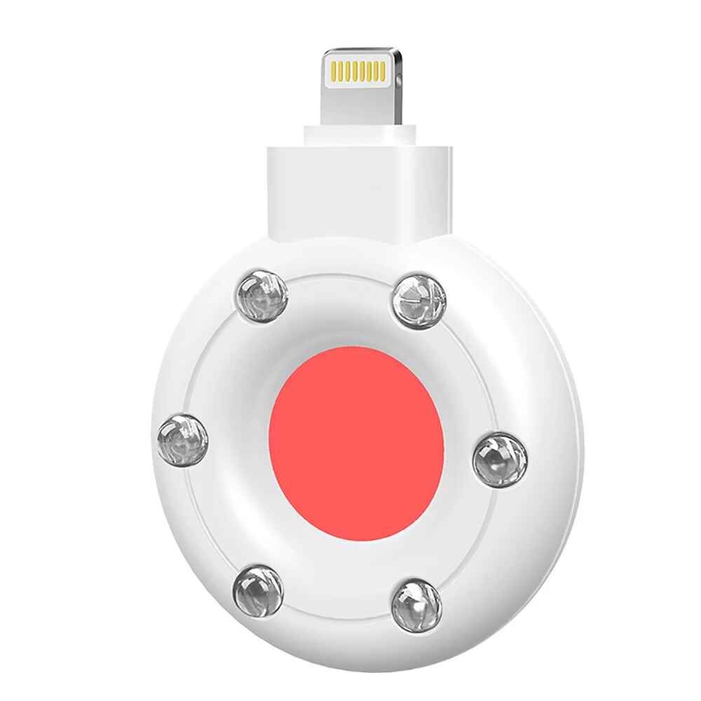 Détecteur de caméra portable avec alarme IR,détecteur RF,anti-candidat,caméra cachée,recherche,lumière LED,voyage en plein air,hôtel,location - Type White IOS plug