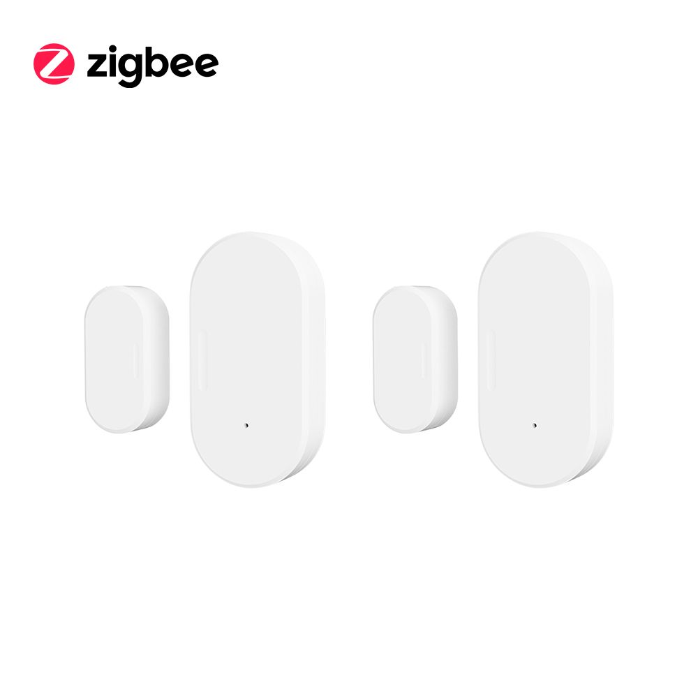 Capteur de contact de porte et fenêtre sans fil,Zigequation intelligente,maison intelligente,détecteurs de porte,ouverture et fermeture,alarme à distance,Tuya - Type 2Pcs Zigbee