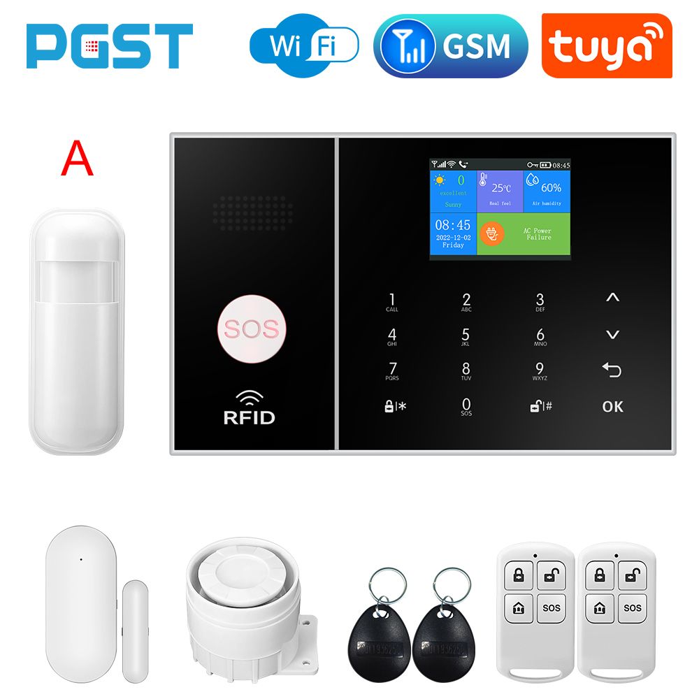 Système d'alarme domestique sans fil,téléphone,Wifi 4G,alarme résidentielle,Tuya,maison intelligente,protection de sécurité pour enfants,caméra antivol,automatisation - Type PG108 4G A