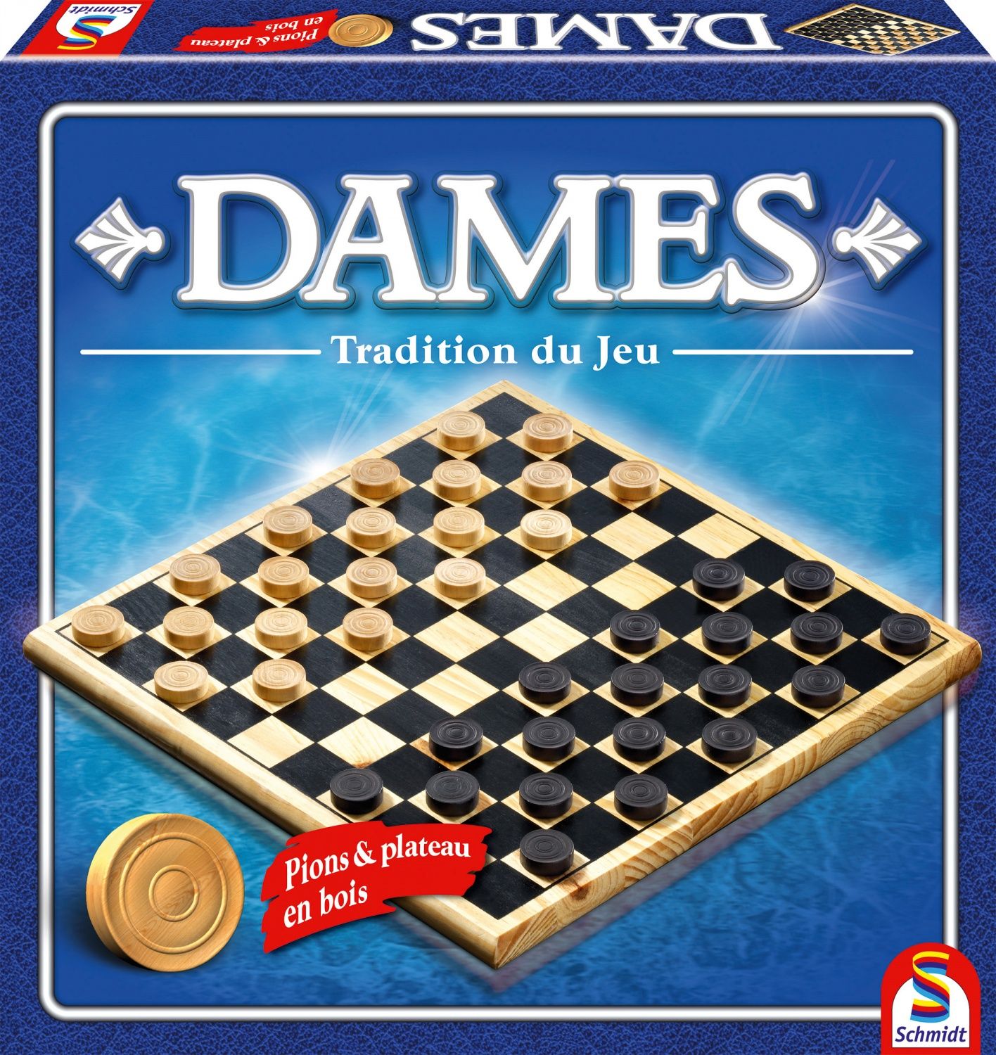 Schmidt 88104 Jeu de Plateau Dames Bois Tradition - vue 2