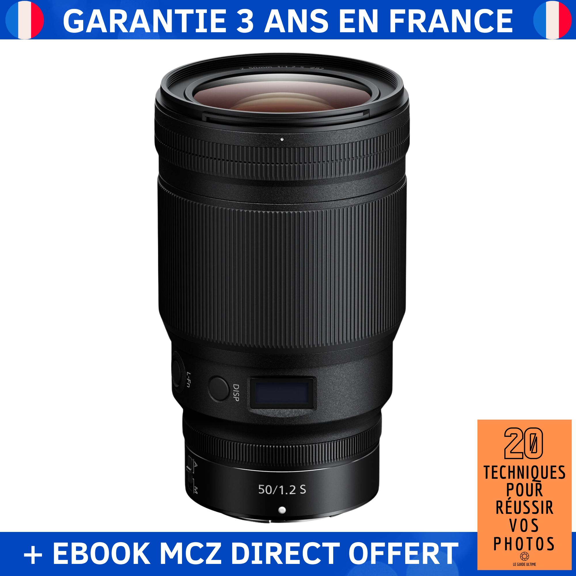 Nikon NIKKOR Z 50mm F1.2 S + Ebook '20 Techniques pour Réussir vos Photos' - Objectif Nikon Z